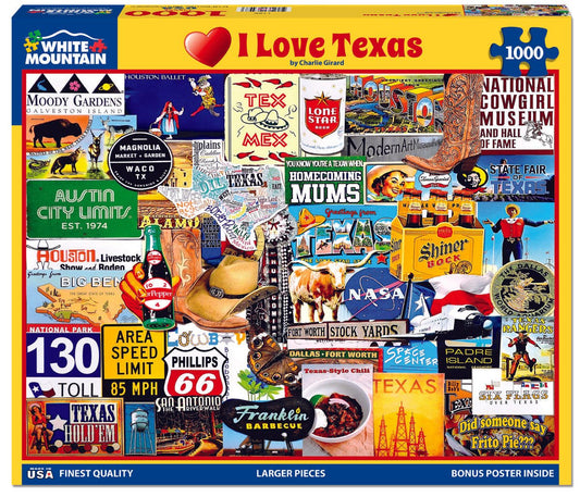 I Love Texas (1284pz) - 1000 Piece Jigsaw Puzzle