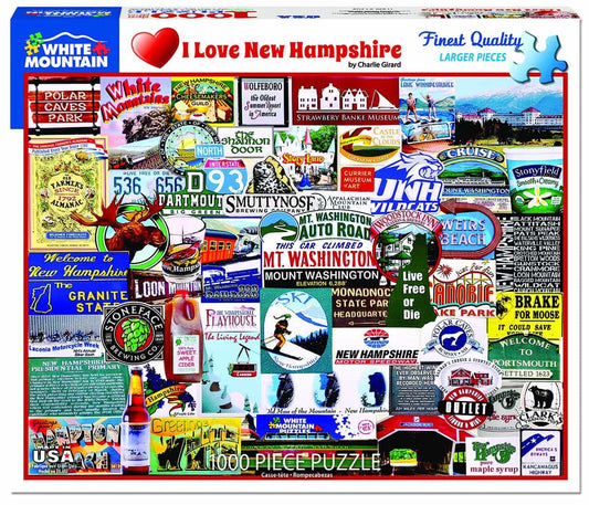 I Love New Hampshire (1305pz) - 1000 Piece Jigsaw Puzzle