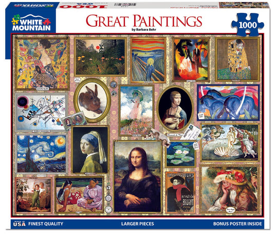 Great Paintings (1345pz) - 1000 Piece Jigsaw Puzzle