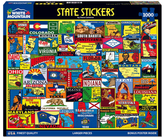 State Stickers (1661pz) - 1000 Piece