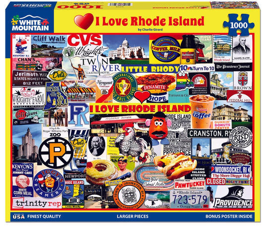 I Love Rhode Island (1719pz) - 1000 Piece Jigsaw Puzzle
