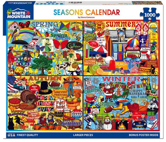Seasons Calendar (1734pz) - 1000 Piece Jigsaw Puzzle