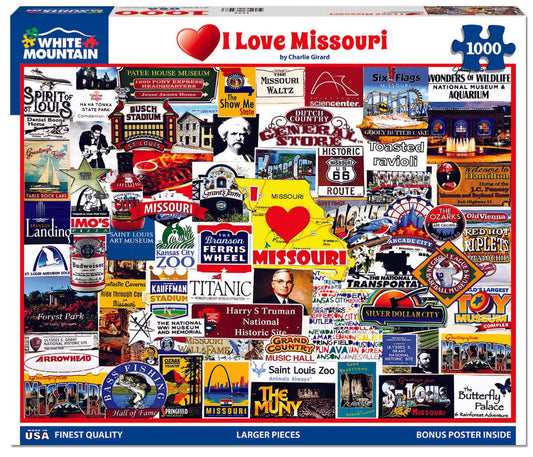 I Love Missouri (1777pz) - 1000 Piece Jigsaw Puzzle