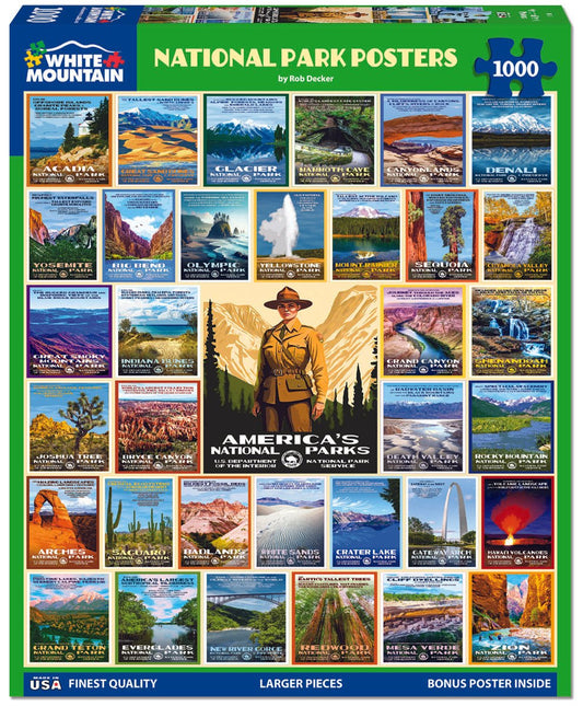 National Park Posters (1836pz) - 1000 Piece Jigsaw Puzzle
