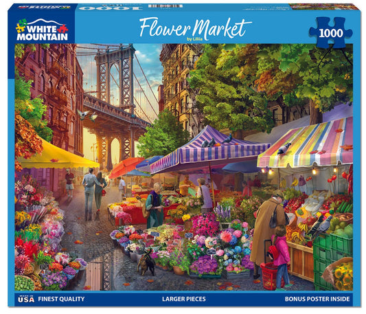 Flower Market (1871pz) - 1000 Piece Jigsaw Puzzle