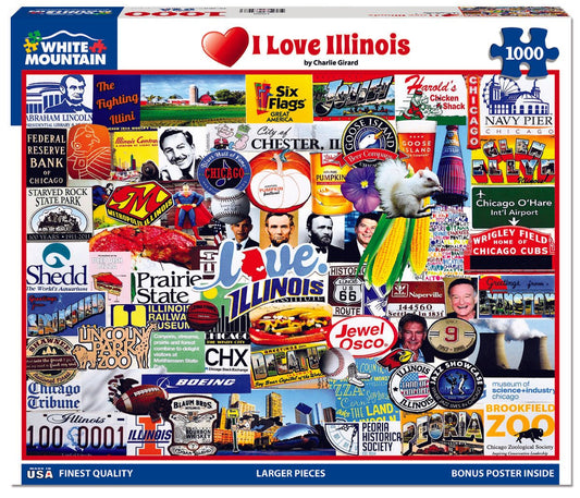 I Love Illinois (1888pz) - 1000 Piece Jigsaw Puzzle