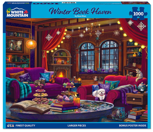 Winter Book Haven (2187pz) - 1000 Piece Jigsaw Puzzle