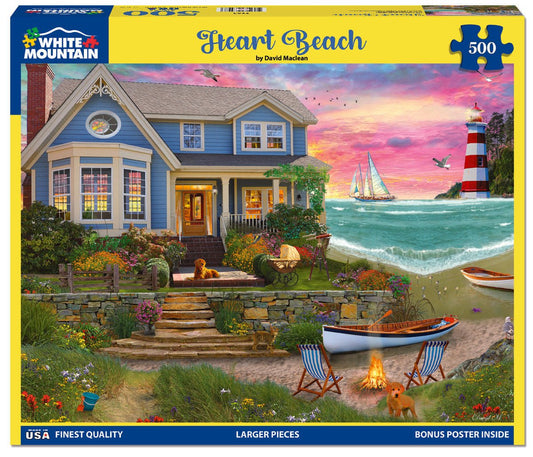 Heart Beach (2205pz) - 500 Piece Jigsaw Puzzle
