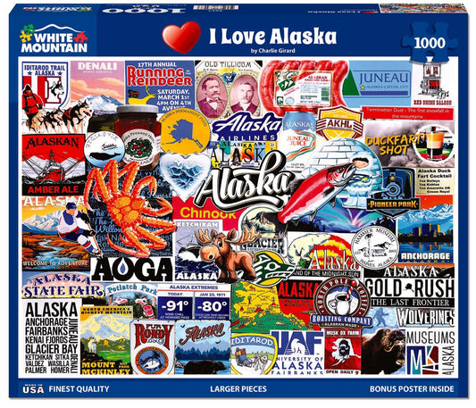 I Love Alaska (2234pz) - 1000 Piece Jigsaw Puzzle