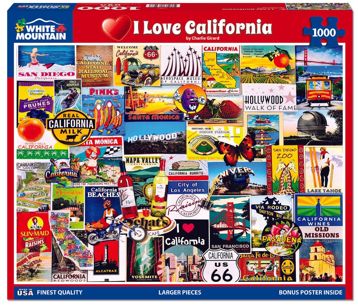 I love California (1161pz) - 1000 Piece Jigsaw Puzzle