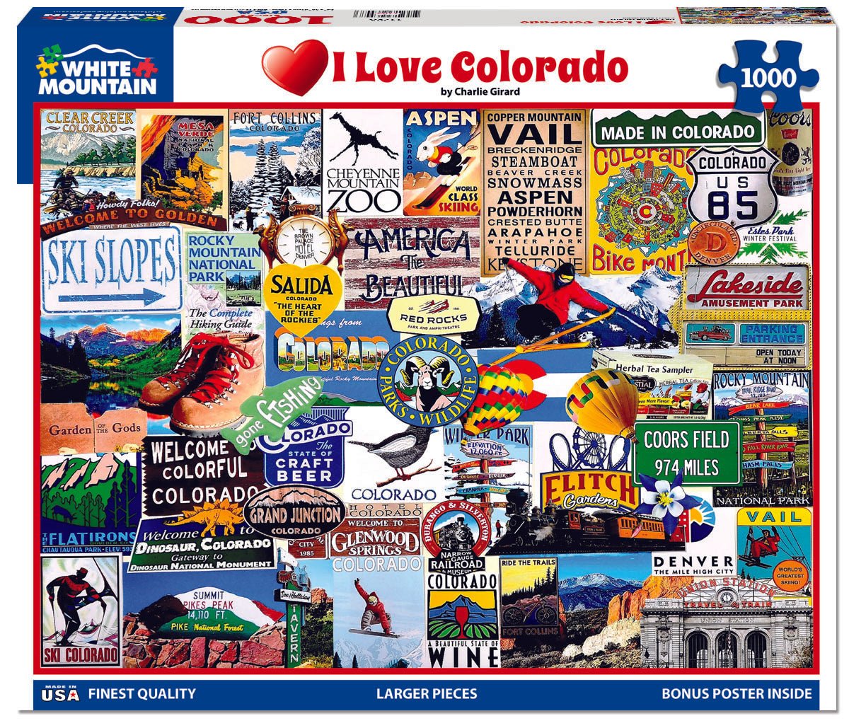I Love Colorado (1179pz) - 1000 Piece Jigsaw Puzzle