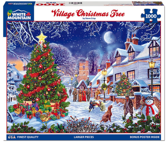 Village Christmas Tree (1287pz) - 1000 Piece Jigsaw Puzzle