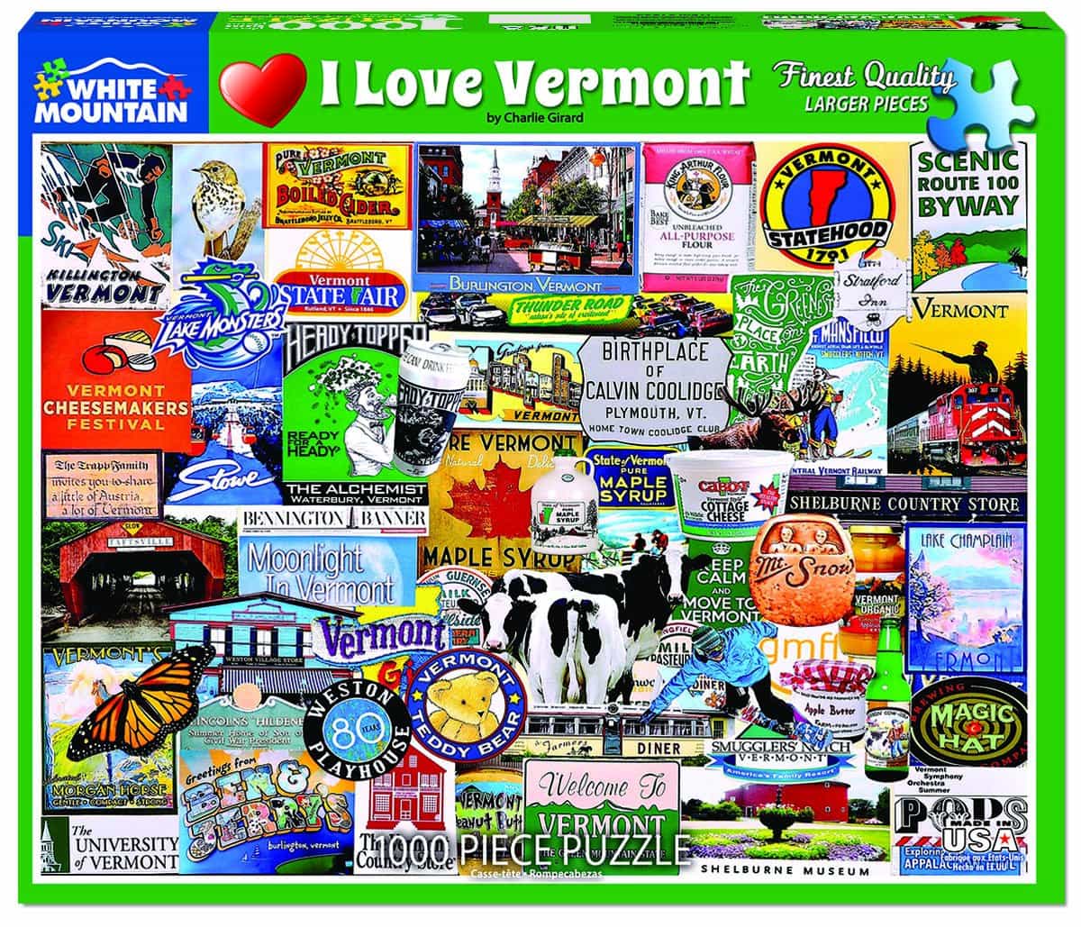 I Love Vermont (1294pz) - 1000 Piece Jigsaw Puzzle