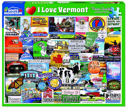 I Love Vermont (1294pz) - 1000 Piece Jigsaw Puzzle