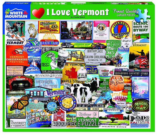 I Love Vermont (1294pz) - 1000 Piece Jigsaw Puzzle