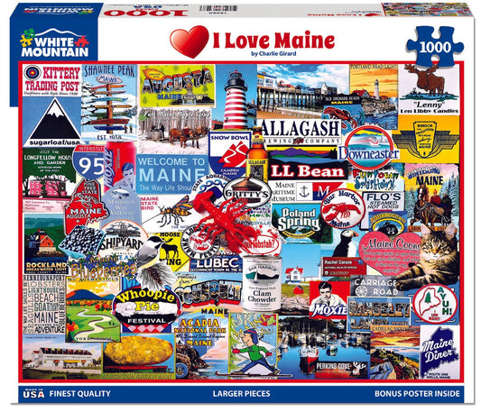 I Love Maine (1306pz) - 1000 Piece Jigsaw Puzzle