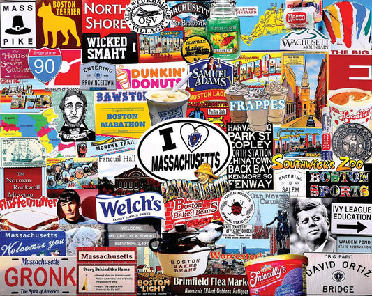 I Love Massachusetts (1408pz) - 1000 Piece Jigsaw Puzzle