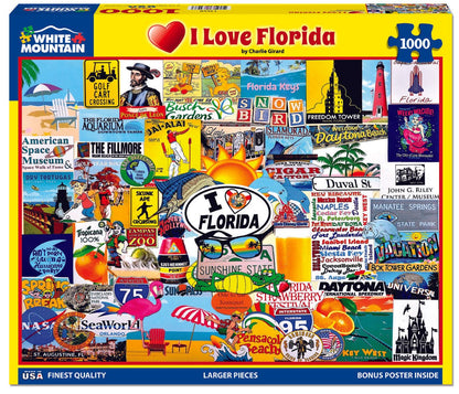 I Love Florida (1455pz) - 1000 Piece Jigsaw Puzzle