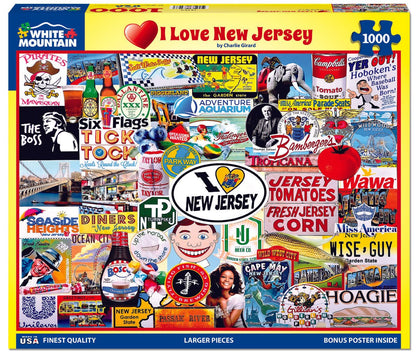 I Love New Jersey (1535pz) - 1000 Piece Jigsaw Puzzle
