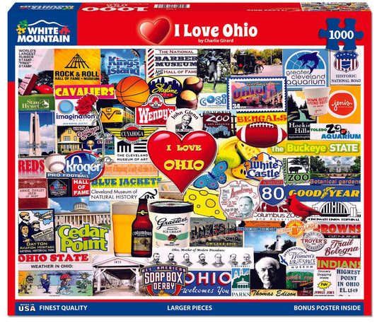 I Love Ohio (1544pz) - 1000 Piece Jigsaw Puzzle