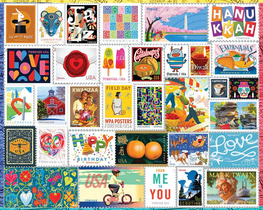Forever Stamps (1629pz) - 1000 Piece Jigsaw Puzzle