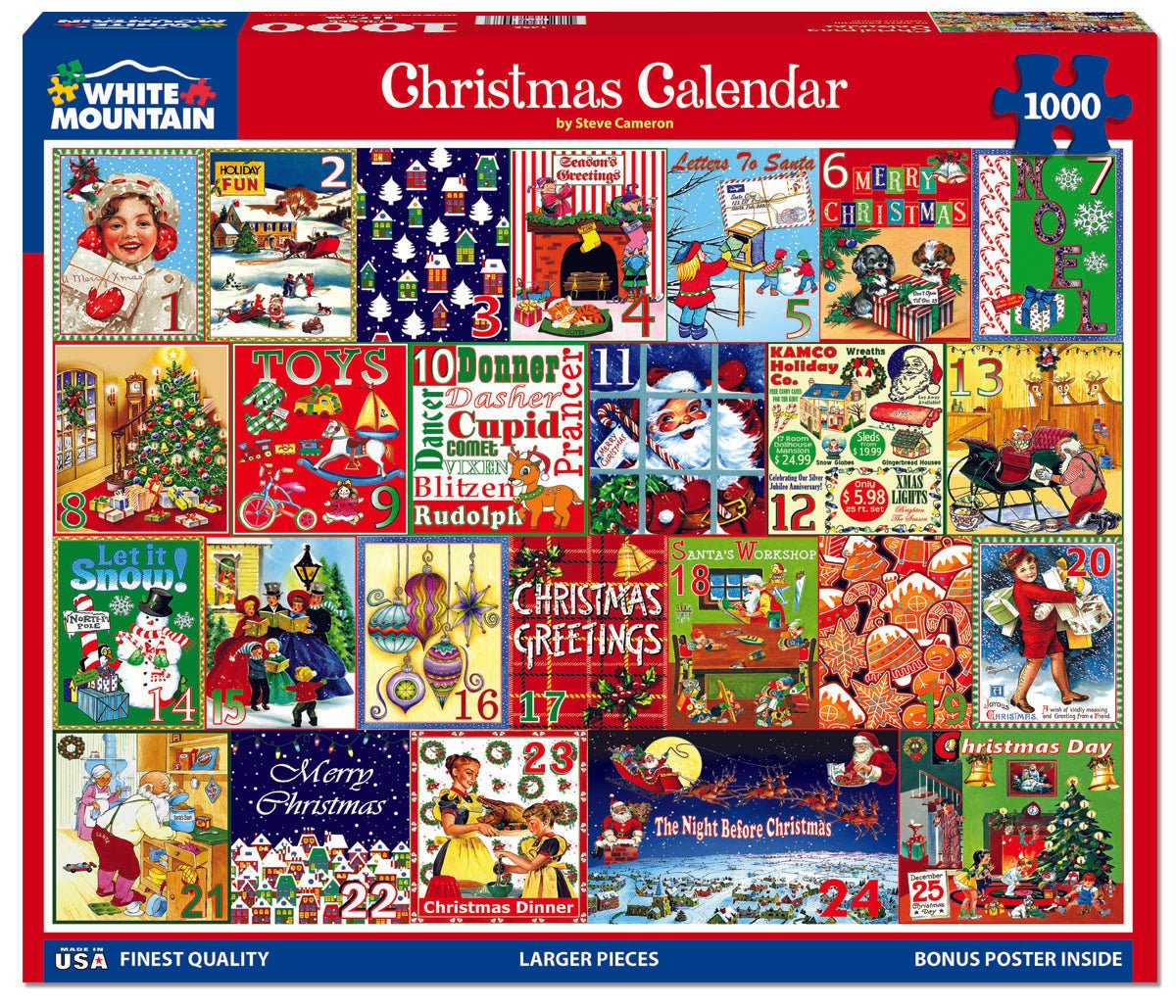 Christmas Calendar (1632pz) - 1000 Piece Jigsaw Puzzle
