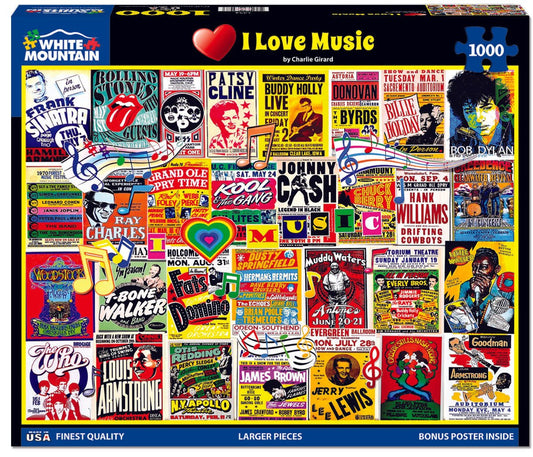 I Love Music (1634pz) - 1000 Piece Jigsaw Puzzle