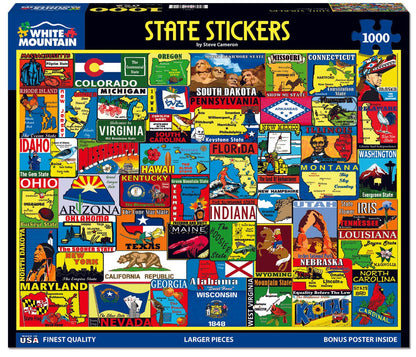 State Stickers (1661pz) - 1000 Piece