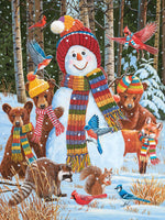 Visiting the Snowman (1693pz) - 500 Piece Jigsaw Puzzle