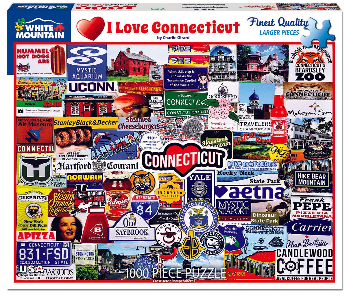 I Love Connecticut (1720pz) - 1000 Piece Jigsaw Puzzle