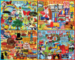Seasons Calendar (1734pz) - 1000 Piece Jigsaw Puzzle