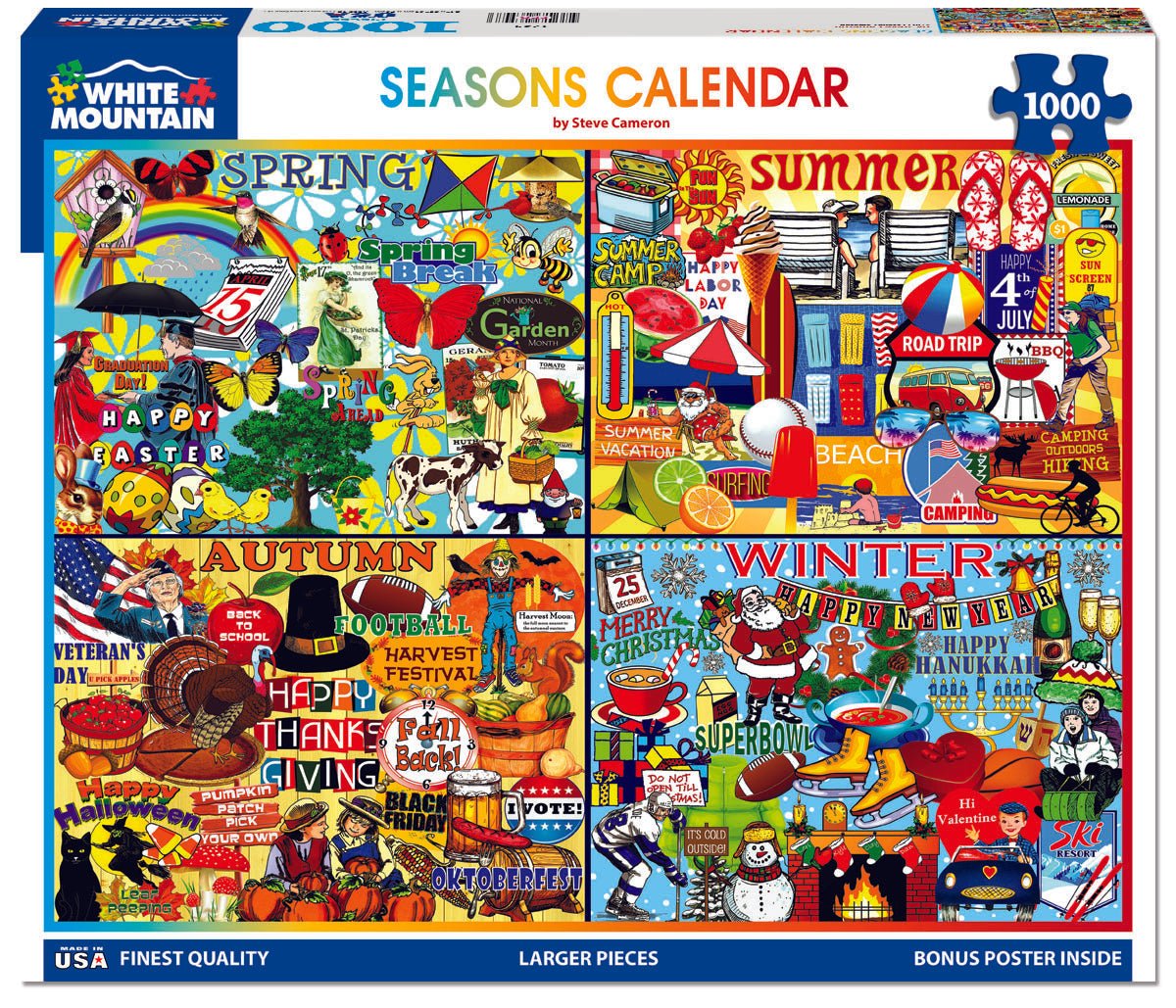 Seasons Calendar (1734pz) - 1000 Piece Jigsaw Puzzle