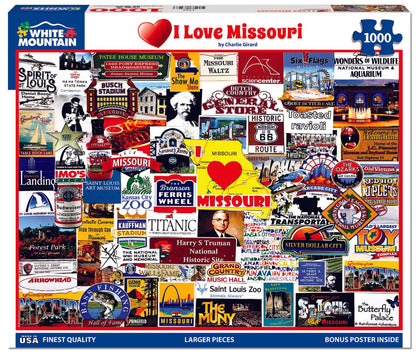 I Love Missouri (1777pz) - 1000 Piece Jigsaw Puzzle