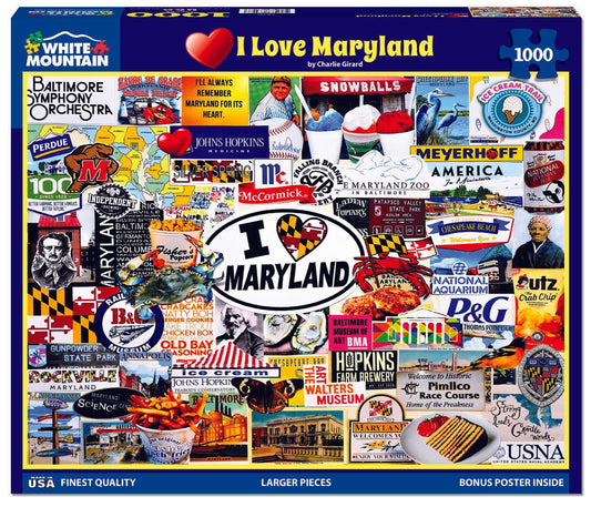 I Love Maryland (1810pz) - 1000 Piece Jigsaw Puzzle