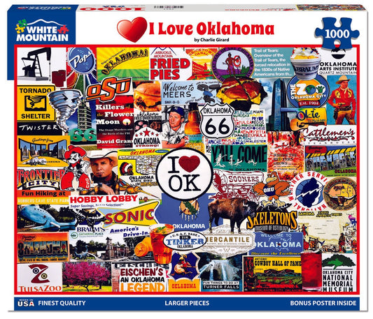 I Love Oklahoma (1811pz) - 1000 Piece Jigsaw Puzzle