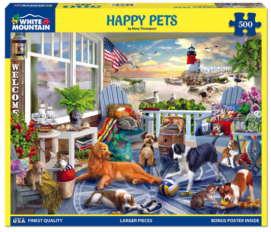 Happy Pets (1847pz) - 500 Piece Jigsaw Puzzle