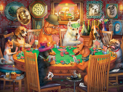 Poker Dogs (1852pz) - 500 Piece Jigsaw Puzzle