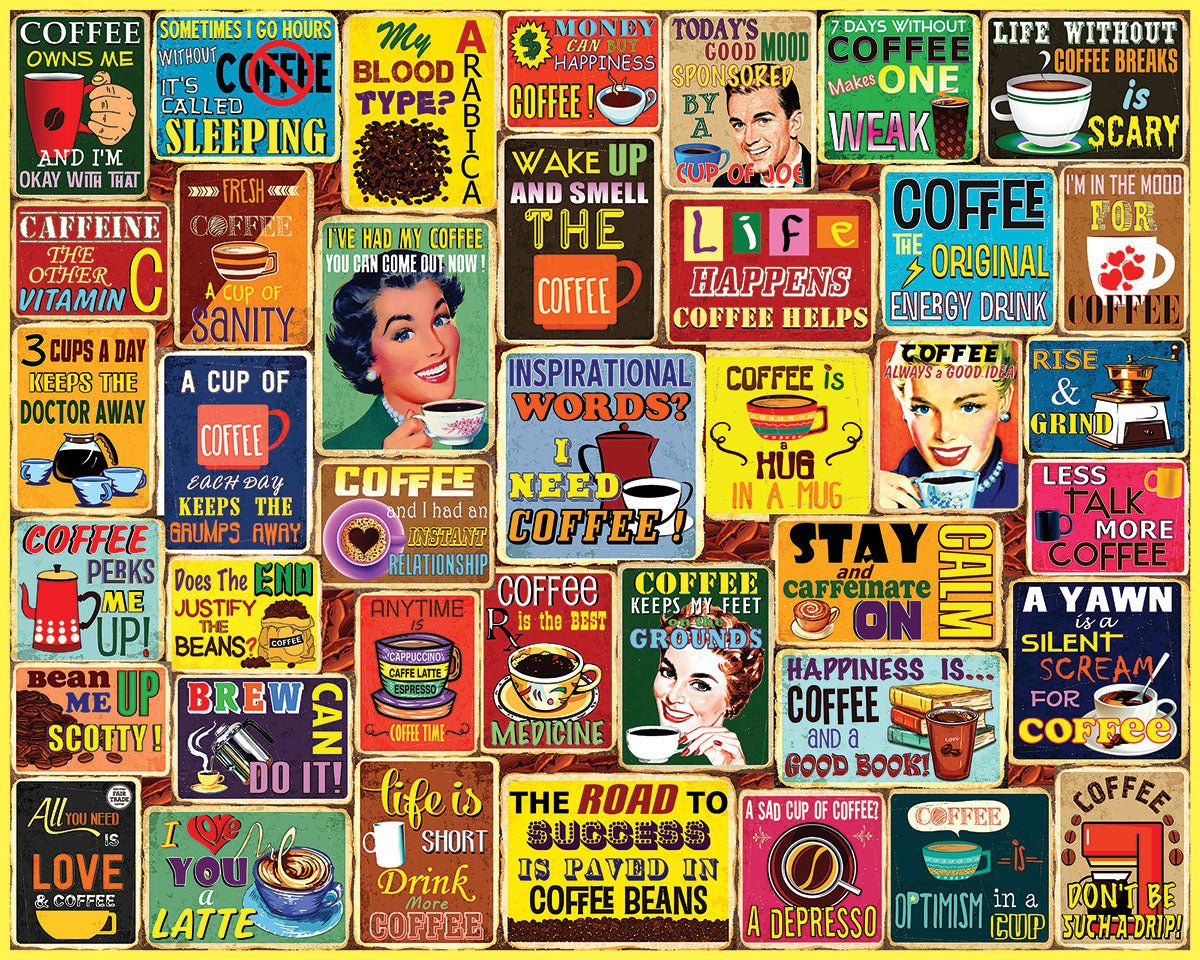 I Love Coffee (1864pz) - 1000 Piece Jigsaw Puzzle
