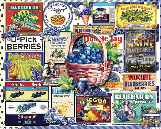Blueberries (1879pz) - 1000 Piece Jigsaw Puzzle