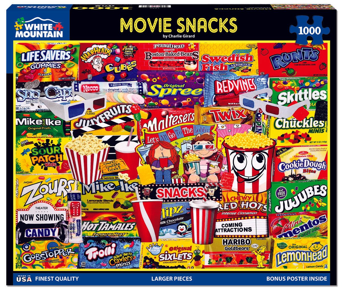 Movie Snacks (1884pz) - 1000 Piece Jigsaw Puzzle