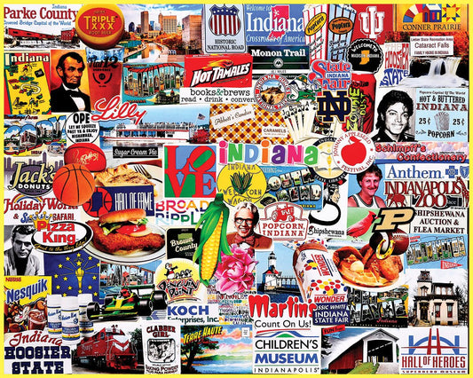 I Love Indiana (1889pz) - 1000 Piece Jigsaw Puzzle