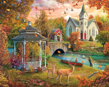 The River Church (1891pz) - 1000 Piece Jigsaw Puzzle