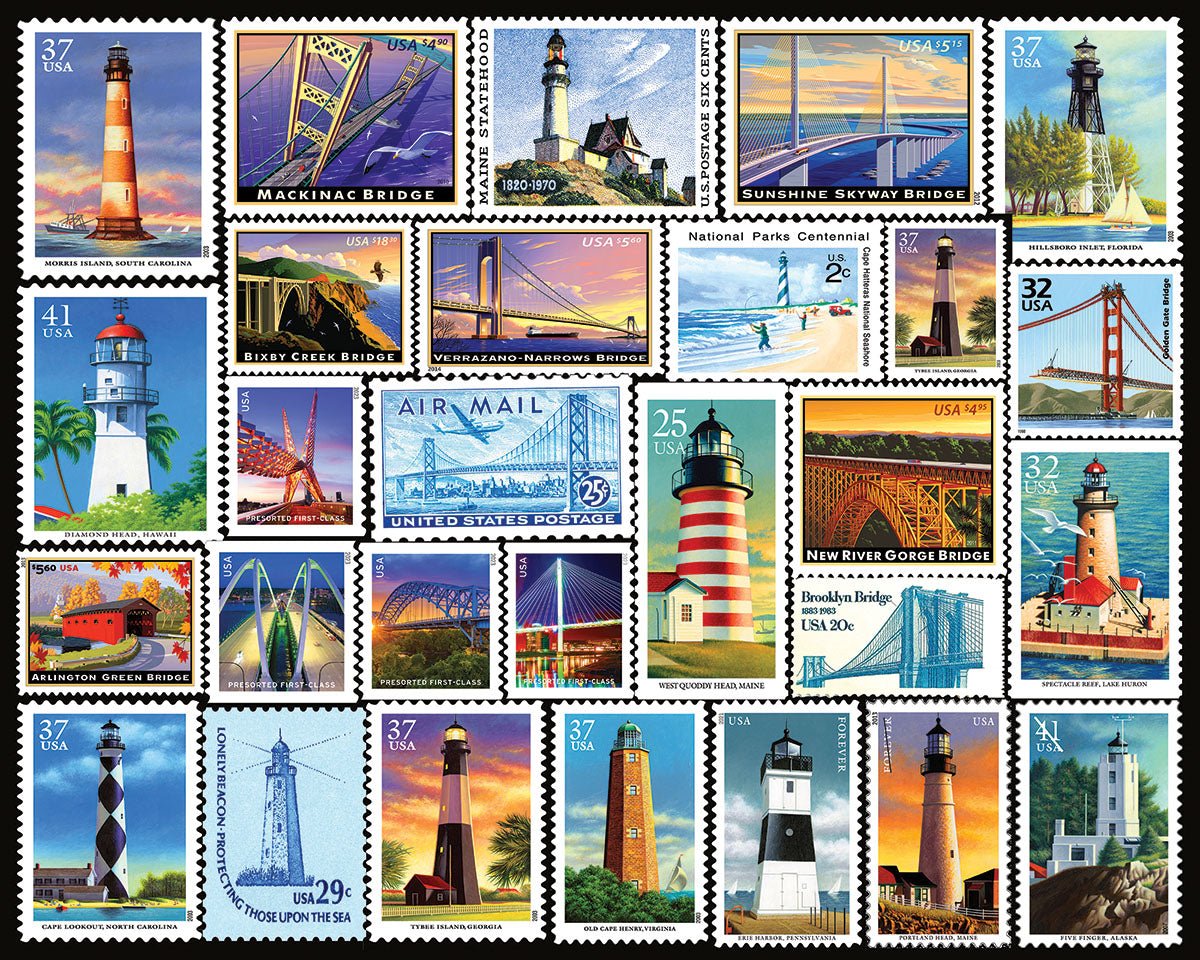 Lighthouses & Bridges (1892pz) - 1000 Piece Jigsaw Puzzles