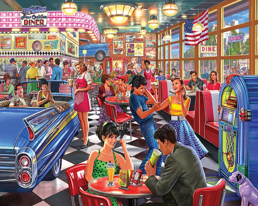 Juke Box Diner (1897pz) - 500 Piece Jigsaw Puzzle