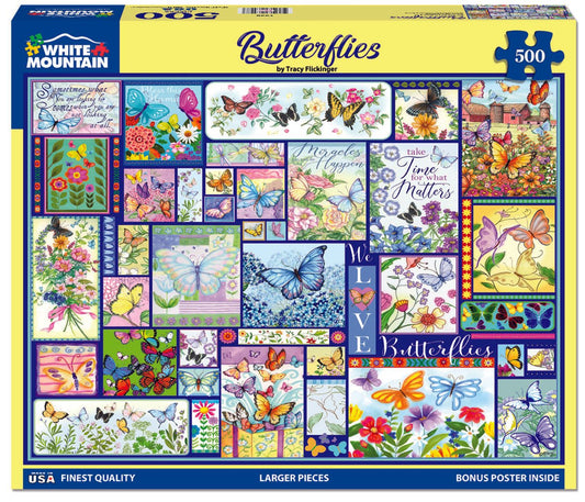 Butterflies (1930pz) - 500 Piece Jigsaw Puzzle