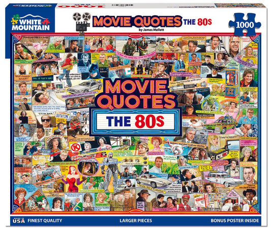 Movie Quotes The 80s (1961pz) - 1000 Piece Jigsaw Puzzle