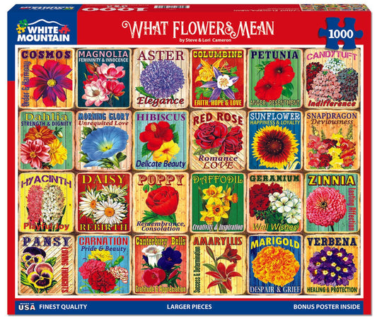 What Flowers Mean (1967pz) - 1000 Piece Jigsaw Puzzle