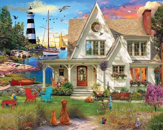 Set of 4: Artist David Maclean - Coastal Retreats Bundle 1000 piece