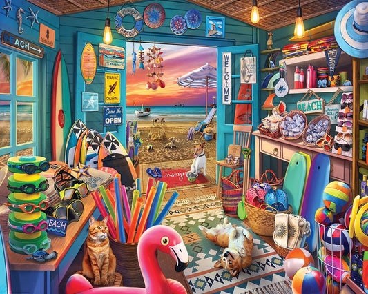 Beach Hut Store (2042pz) - 1000 Piece Jigsaw Puzzle