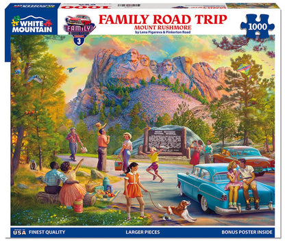 Family Road Trip-Mt Rushmore (2088pz) - 1000 Piece Jigsaw Puzzle